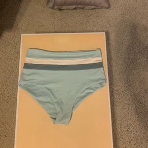 PORTIA STRIPE HIGHRISE BIKINI-BOTTOM